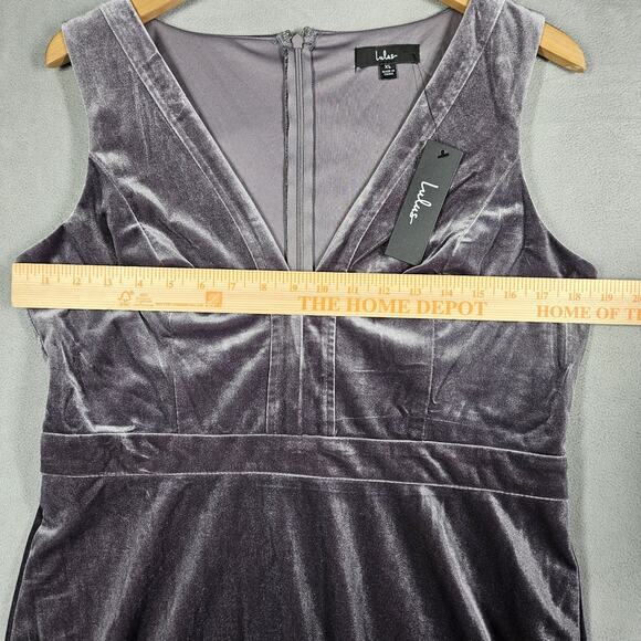 Lulus Velvet Maxi Dress Womens XL Beautiful Night Dusty Purple Evening Gown - Picture 11 of 14